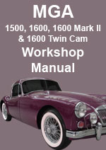 MGA 1500, 1600, 1600 MKII & 1600 Twin Cam Workshop Repair Manual